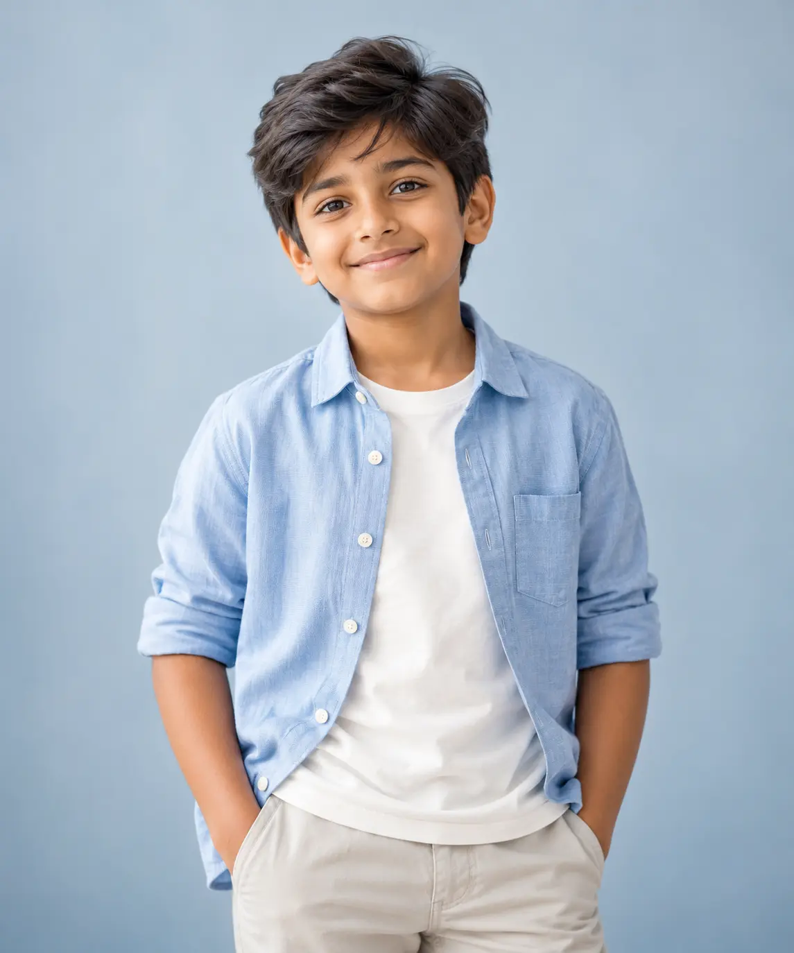 School-age child at their dental checkup