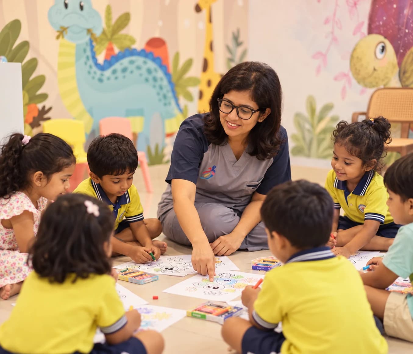 Children across different age stages at Chutti's Dental